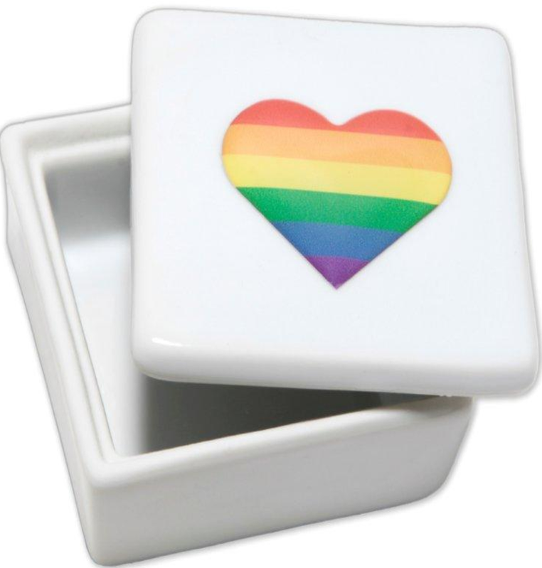 PRIDE - CAIXA DE JÓIAS QUADRADA COM CORAO LGBT - Infernum Store
