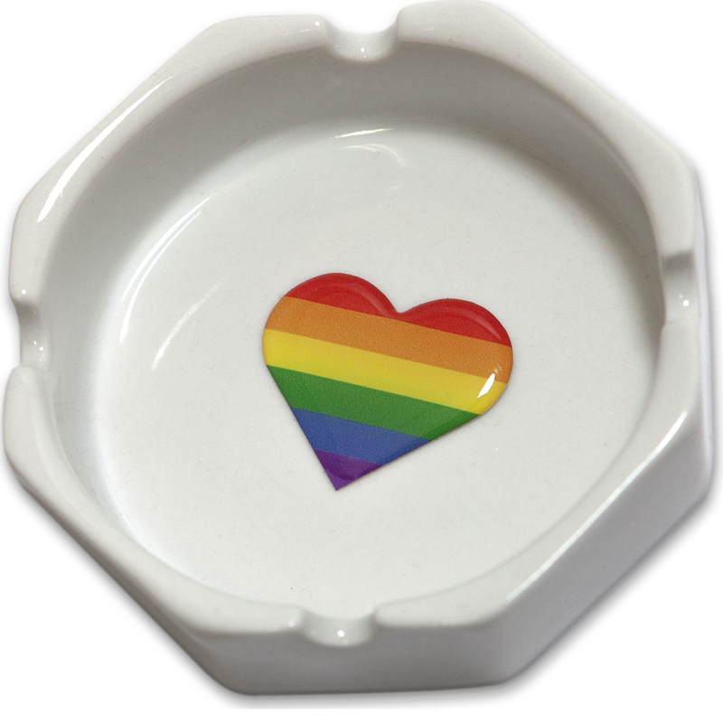 PRIDE - GRANDE CINZEIRO ORTOGONAL COM A BANDEIRA LGBT - Infernum Store