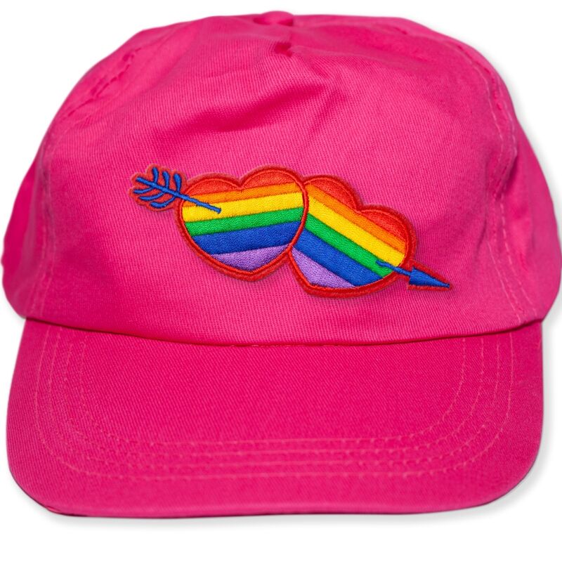 PRIDE - BONÉ FUSCIA COM O CORAO LGBT - Infernum Store