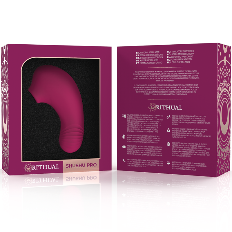 RITHUAL - ESTIMULADOR DE CLITÓRIS DE BOLSO SHUSHU PRO 2 PODEROSOS MOTORES ORQUÍDEA - Infernum Store