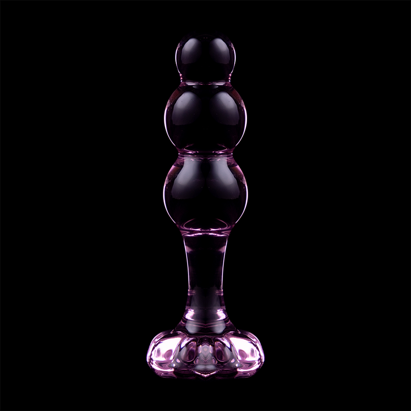 NEBULA SERIES BY IBIZA - MODELO 1 PLUG ANAL VIDRO BOROSILICADO ROSA 10.5 CM -O- 3 CM