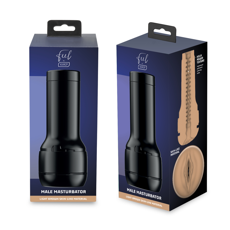 KIIROO - ESTIMULADOR MASTURBADOR FEEL STROKER - MARROM CLARO - Infernum Store
