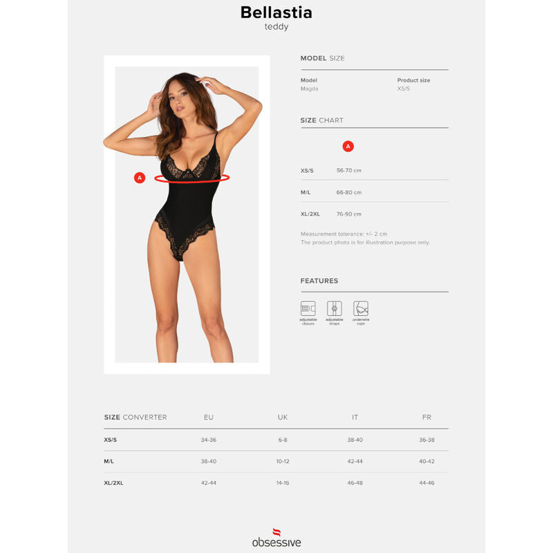 OBSESSIVE - BELLASTIA TEDDY XL/XXL - Infernum Store