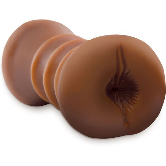 FETISH FANTASY EXTREME - MASTURBADOR REALÍSTICO DE DUPLA ENTRADA VAGINA E ANO MARROM - Infernum Store