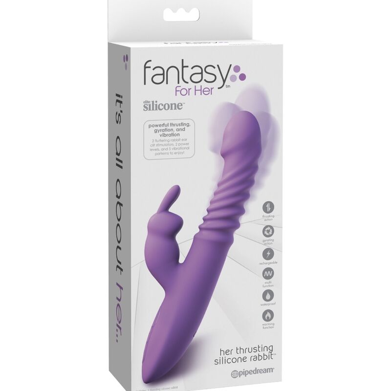 FANTASY FOR HER - ESTIMULADOR DE CLITÓRIS DE COELHO COM OSCILAÇÃO DE FUNÇÃO DE CALOR E VIBRAÇÃO VIOLETA - Infernum Store