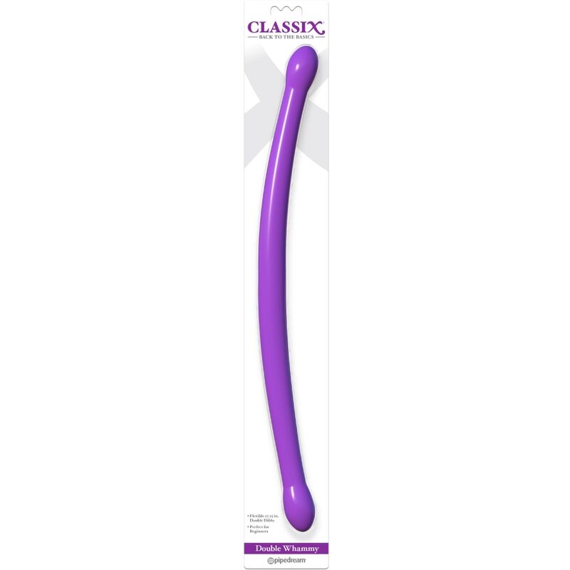 CLASSIX - DILDO DUPLO FLEXÍVEL 43,7 CM ROXO - Infernum Store