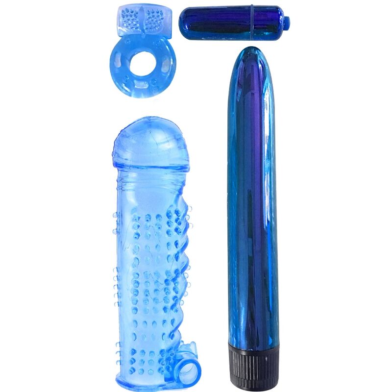 CLASSIX - KIT PARA CASAIS COM ANEL, BAINHA E BALAS AZUIS - Infernum Store