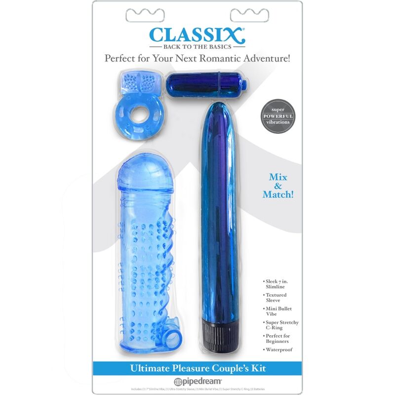 CLASSIX - KIT PARA CASAIS COM ANEL, BAINHA E BALAS AZUIS - Infernum Store