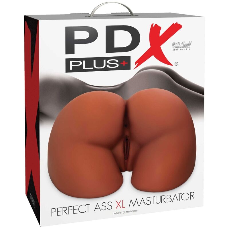 PDX PLUS - PERFECT ASS XL DOUBLE ENTRY BROWN MASTURBATOR - Infernum Store