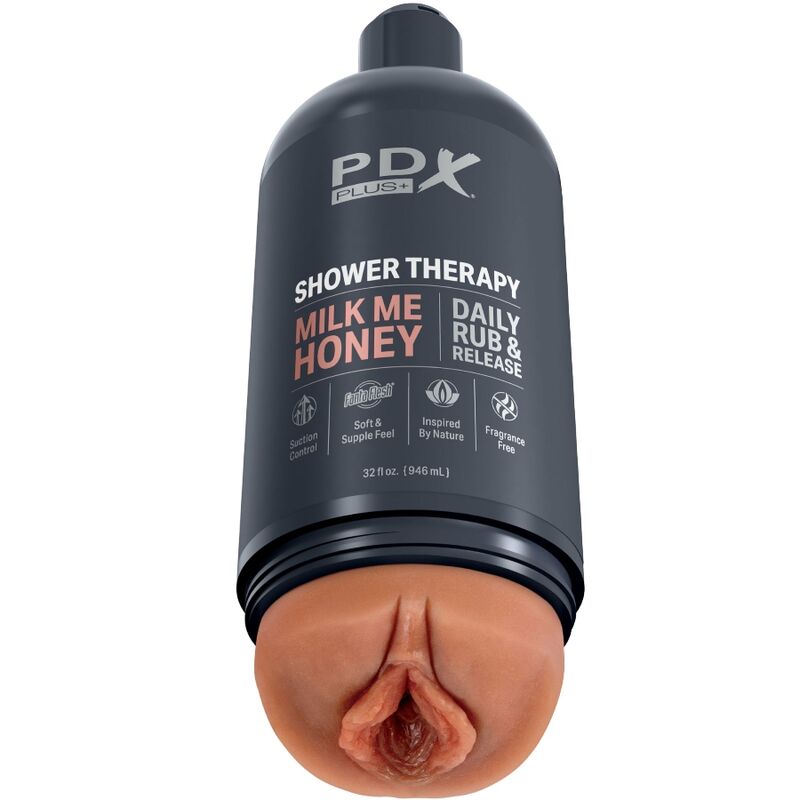 PDX PLUS - STROKER MASTURBADOR DISCRETO DESIGN DE GARRAFA MILK ME HONEY CANDY SHAMPOO - Infernum Store