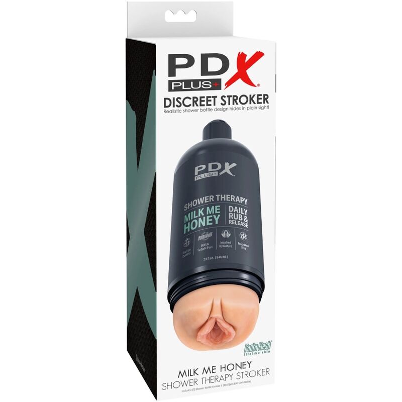 PDX PLUS - STROKER MASTURBATOR DESIGN DISCRETO DO GARRAFA DE SHAMPOO MILK ME HONEY - Infernum Store