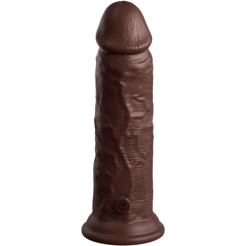 KING COCK - ELITE DILDO DE SILICONE REALISTA 20.3 CM CASTANHO - Infernum Store