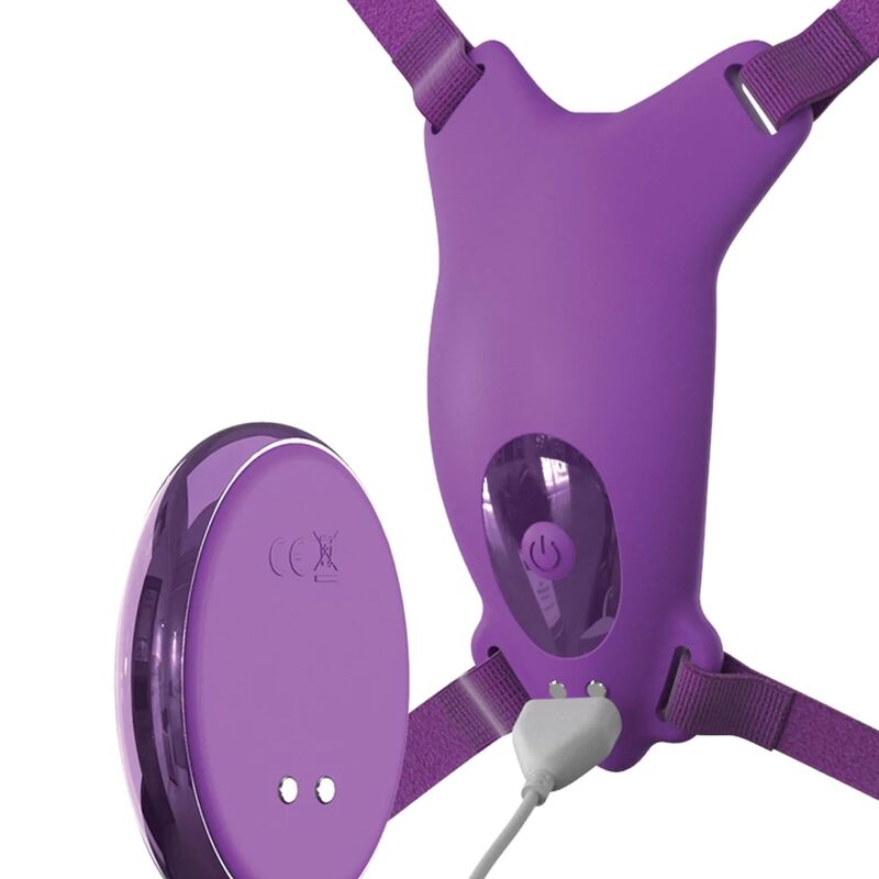 FANTASY FOR HER - ARNÊS DE BORBOLETA VIBRANTE, CONTROLE REMOTO RECARREGÁVEL E VIOLETA - Infernum Store