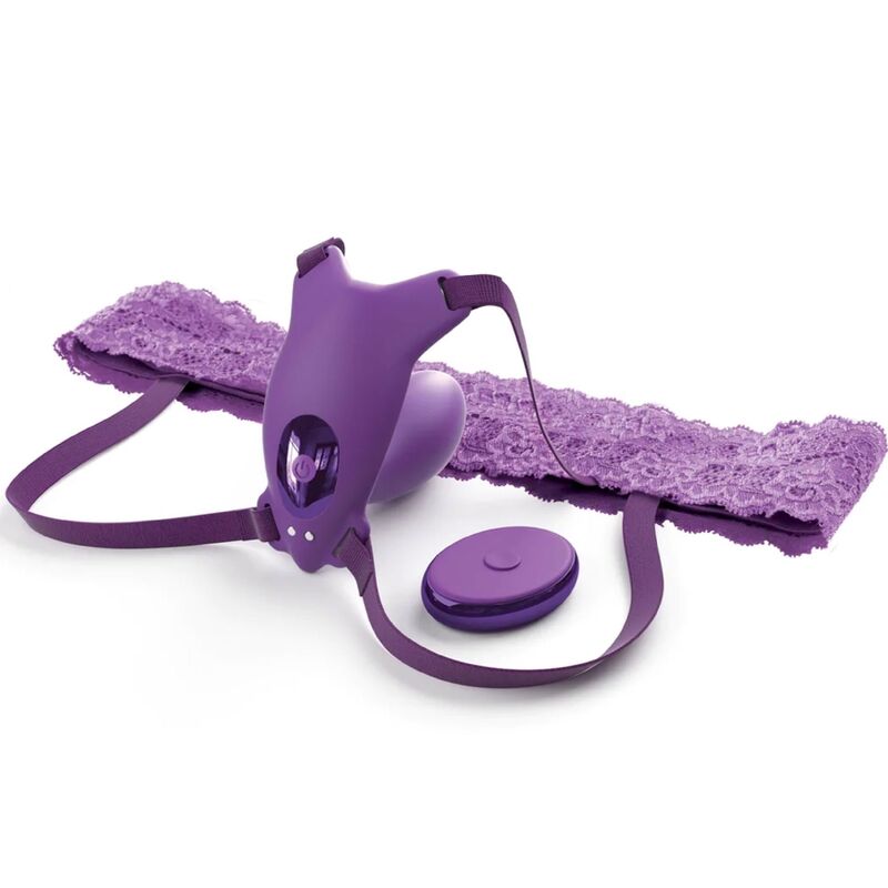 FANTASY FOR HER - ARNÊS DE BORBOLETA G-SPOT COM VIBRADOR, RECARREGÁVEL E CONTROLE REMOTO VIOLETA - Infernum Store