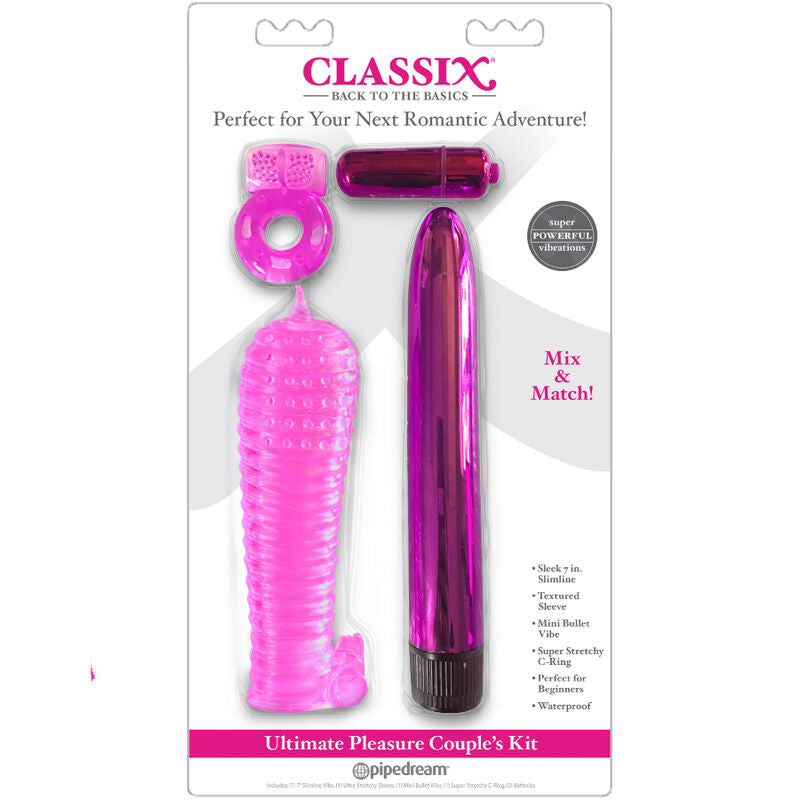 CLASSIX - KIT PARA CASAIS COM ANEL, BAINHA E BALAS ROSA - Infernum Store