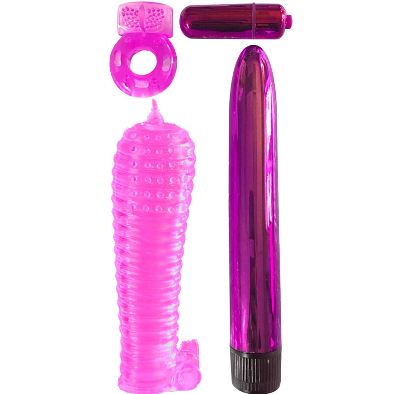CLASSIX - KIT PARA CASAIS COM ANEL, BAINHA E BALAS ROSA - Infernum Store