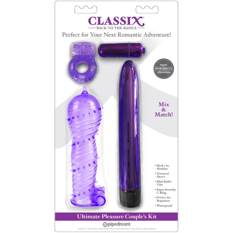 CLASSIX - KIT PARA CASAIS COM ANEL, BAINHA E BALAS ROXAS - Infernum Store
