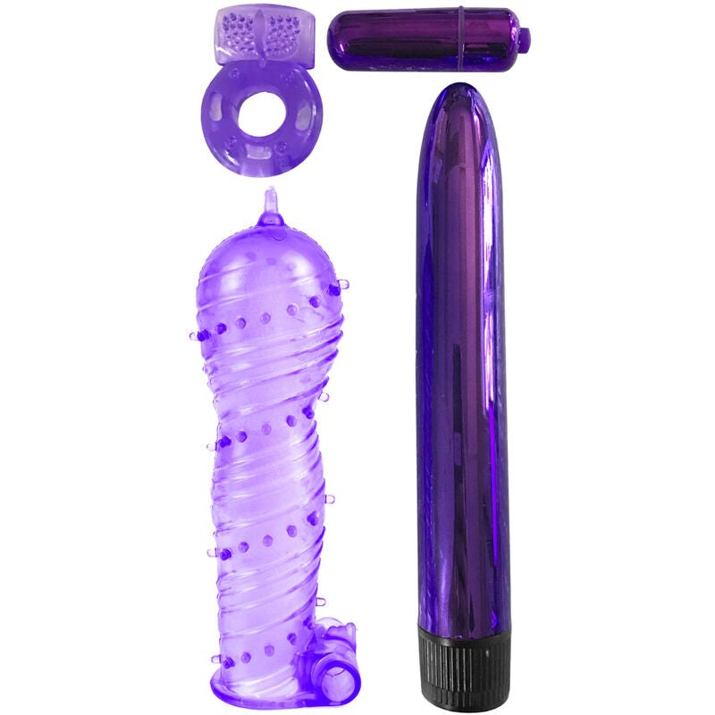 CLASSIX - KIT PARA CASAIS COM ANEL, BAINHA E BALAS ROXAS - Infernum Store