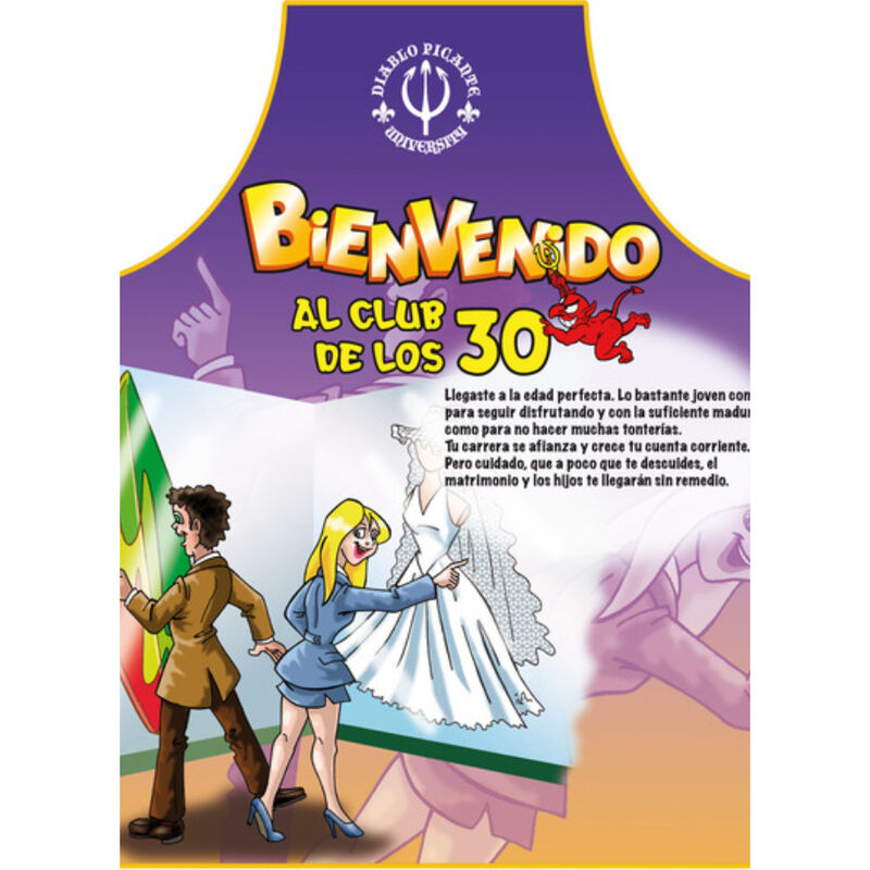 DIABLO PICANTE - AVENTAL 30 ANOS TEXTO EM ESPANHOL - Infernum Store