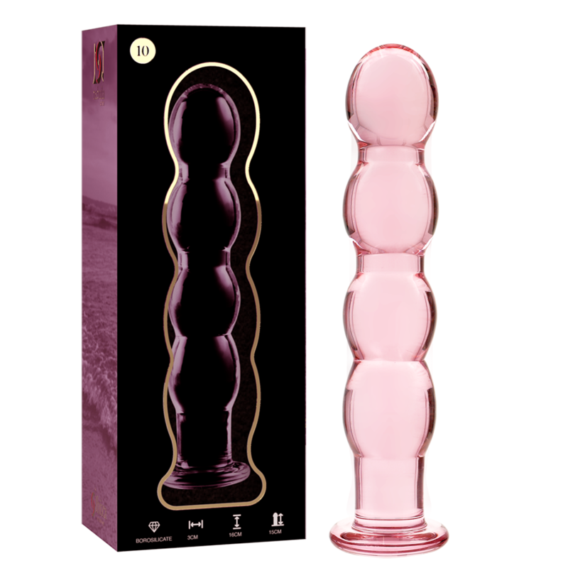 NEBULA SERIES BY IBIZA - MODEL 10 DILDO BOROSILICATE GLASS PINK 16.5 CM -O- 3.5 CM