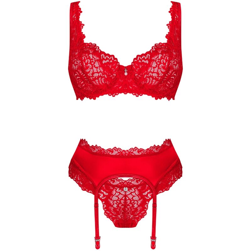 OBSESSIVE - CONJUNTO AMOR CHERRIS 3 PEÇAS L/XL - Infernum Store