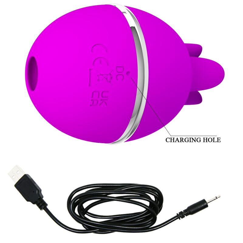 PRETTY LOVE - VIBRADOR DE SILICONE REDONDO ROXO BOLA GEMINI - Infernum Store