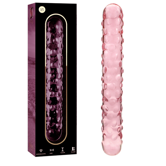 NEBULA SERIES BY IBIZA - MODEL 15 DILDO BOROSILICATE GLASS PINK 18.5 CM -O- 3 CM