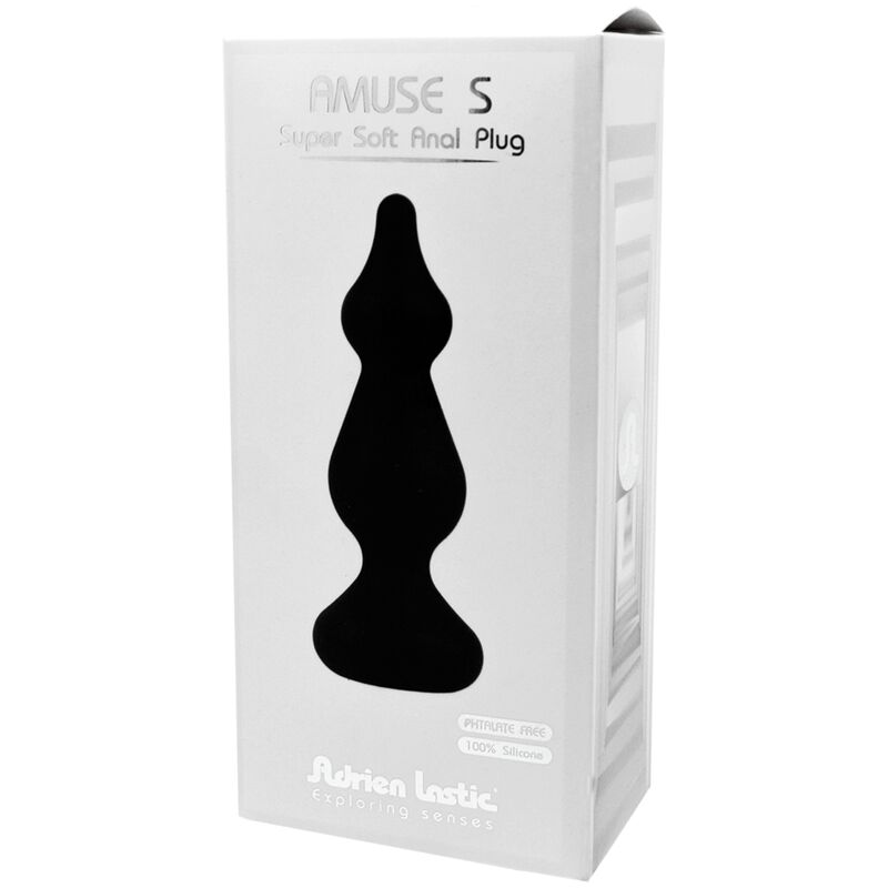 ADRIEN LASTIC - AMUSE PLUG ANAL SILICONE PRETO TAMANHO S - Infernum Store