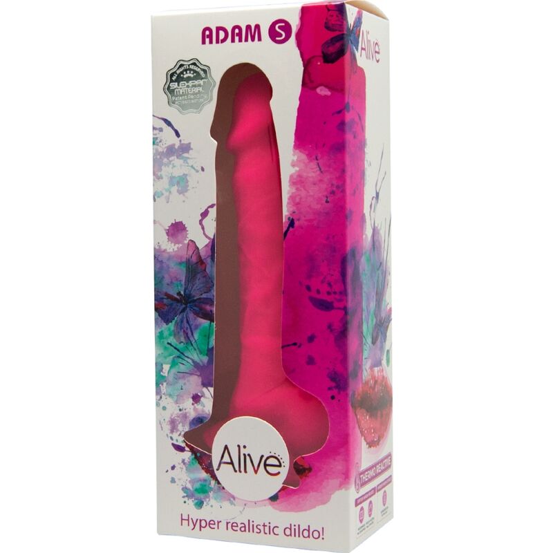 ALIVE - PÊNIS REALÍSTICO DE ADAM FÚCSIA 17,75 CM - Infernum Store