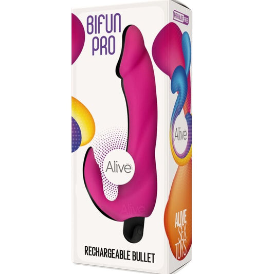 ALIVE - DILDO VIBRADOR BIFUN PRO ROSA 14,9 CM - Infernum Store