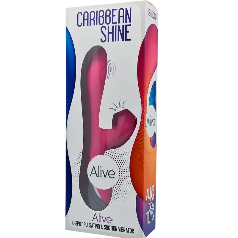 ALIVE - VIBRADOR DE BRILHO DO CARIBE E SUCKER FÚCSIA - Infernum Store
