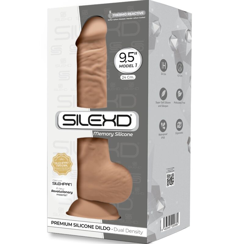 SILEXD - MODELO 1 PÊNIS REALÍSTICO PREMIUM SILEXPAN SILICONE CARAMELO 24 CM - Infernum Store