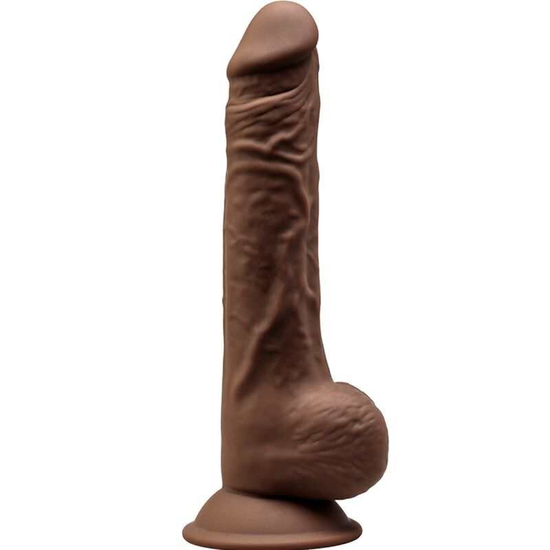 SILEXD - MODEL 1 REALISTIC PENIS PREMIUM SILEXPAN SILICONE BROWN 24 CM - Infernum Store