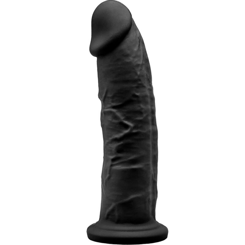 SILEXD - MODEL 2 REALISTIC PENIS PREMIUM SILEXPAN SILICONE BLACK 19 CM - Infernum Store