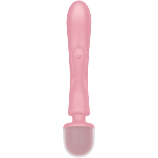SATISFYER - TRIPLE LOVER MASAJEADOR VIBRADOR RABBIT ROSA