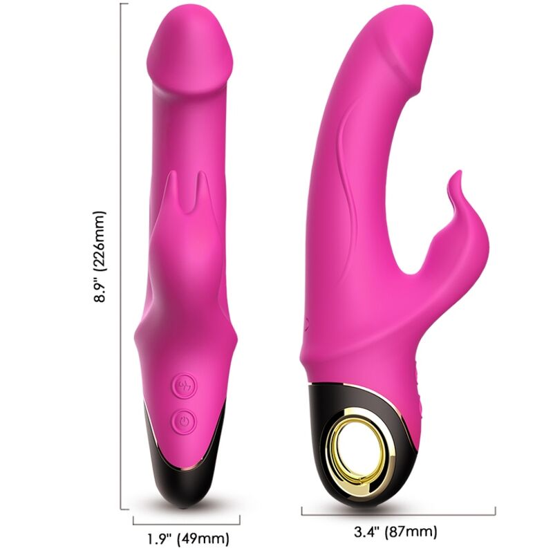 ARMONY - METEROR DILDO VIBRATOR RABBIT ROTATOR FUCHSIA - Infernum Store