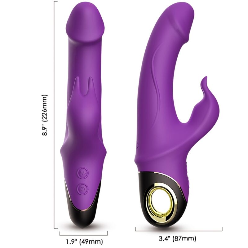 ARMONY - METEROR DILDO VIBRATOR RABBIT ROTATOR PURPLE - Infernum Store