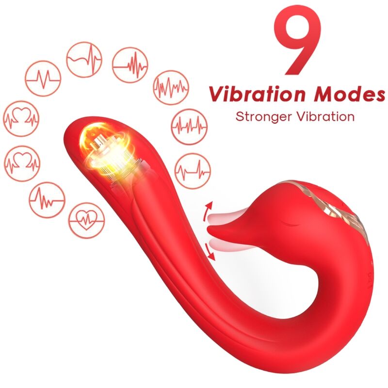 ARMONY - DELFIN VIBRATOR MULTIPOSITION & HEAT EFFECT RED - Infernum Store