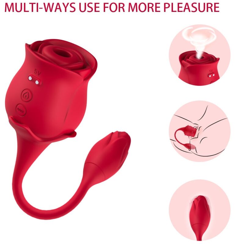 ARMONY - PINK LICKING VIBRANDO DE CLIT & VIBRADOR VERMELHO - Infernum Store