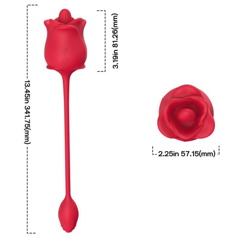 ARMONY - ESTIMULADOR E VIBRADOR ROSA COLA VERMELHO - Infernum Store