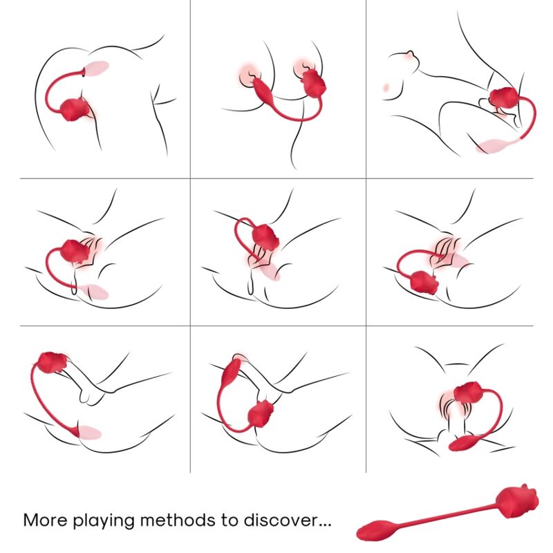 ARMONY - ESTIMULADOR E VIBRADOR ROSA COLA VERMELHO - Infernum Store