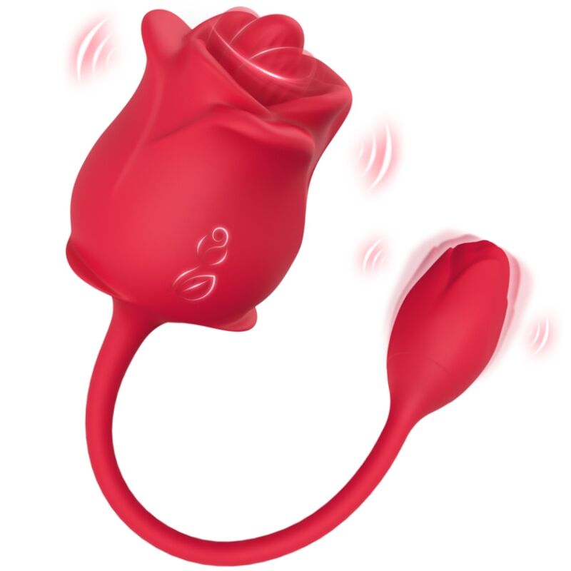 ARMONY - ESTIMULADOR E VIBRADOR ROSA COLA VERMELHO - Infernum Store