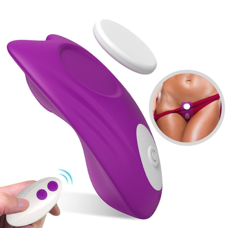 ARMONY - BUTTERFLY WEARABLE PANTIES VIBRATOR REMOTE CONTROL PURPLE - Infernum Store
