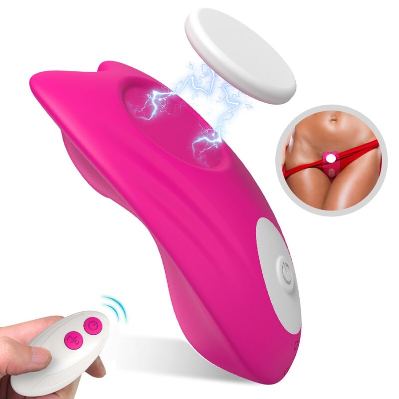 ARMONY - BUTTERFLY WEARABLE PANTIES VIBRATOR REMOTE CONTROL PINK - Infernum Store