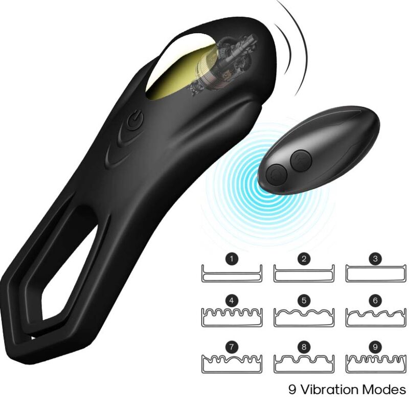 ARMONY - ROADSTER VIBRATOR DOUBLE RING REMOTE CONTROL BLACK - Infernum Store