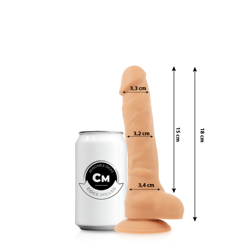 COCK MILLER - DENSIDADE DE SILICONE ARTICULVEL COCKSIL 18 CM - Infernum Store