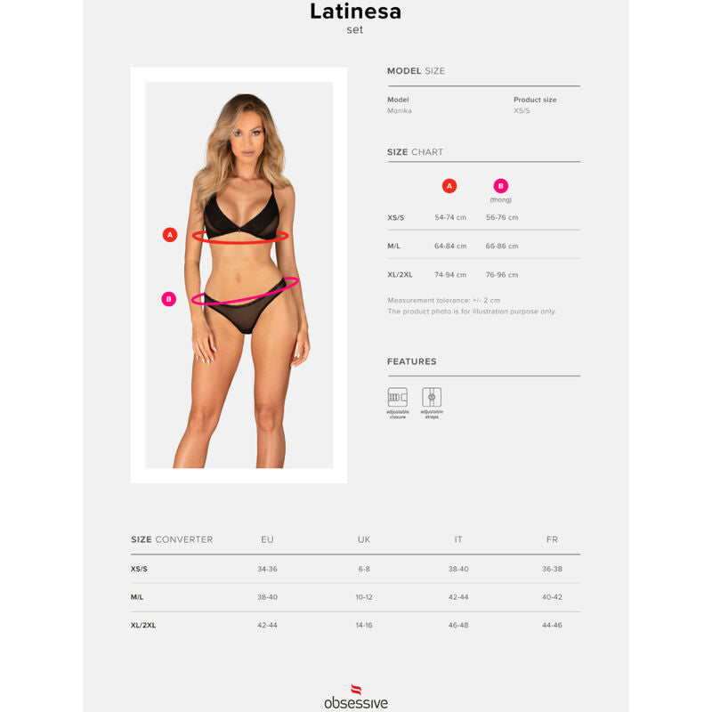 OBSESSIVE - LATINESA CONJUNTO DUAS PEÇAS M/L - Infernum Store