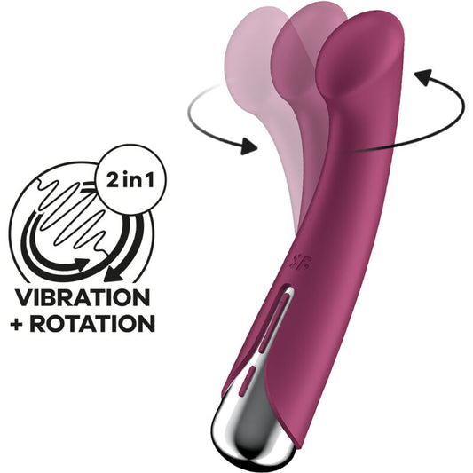 SATISFYER - SPINNING G-SPORT 1 ROTATOR VIBRATOR RED - Infernum Store