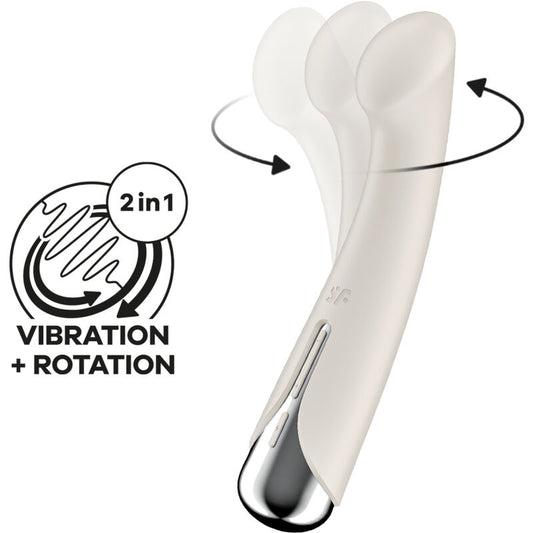 SATISFYER - SPINNING G-SPORT 1 ROTATOR VIBRATOR BEIGE - Infernum Store