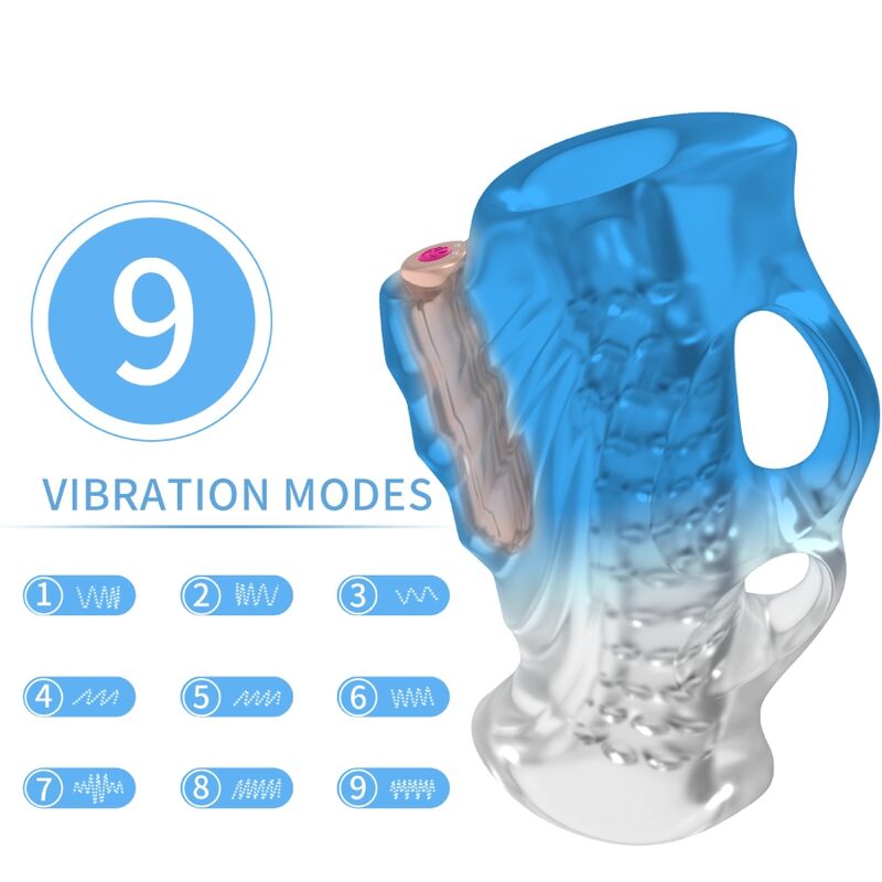 ARMONY - MASTURBATOR FINGER & VIBRATOR BLUE GRADIENT - Infernum Store